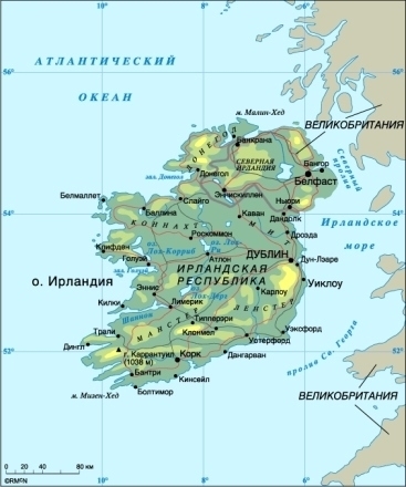 Карта Ирландии 