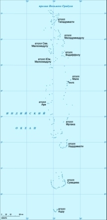 Карта Мальдив 