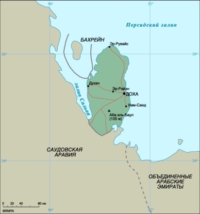 Карта Катара 