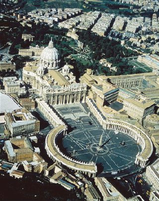 Фотография Государства города Ватикана. Вид на г. Ватикан с высоты 