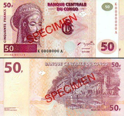 50 франков вид спереди 