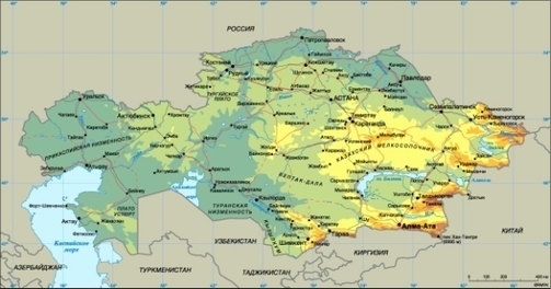 Карта Казахстана 