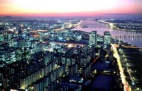 Сеул, вид с небоскреба 