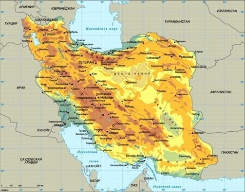 Карта Ирана 