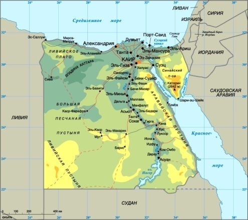 Карта Египта 