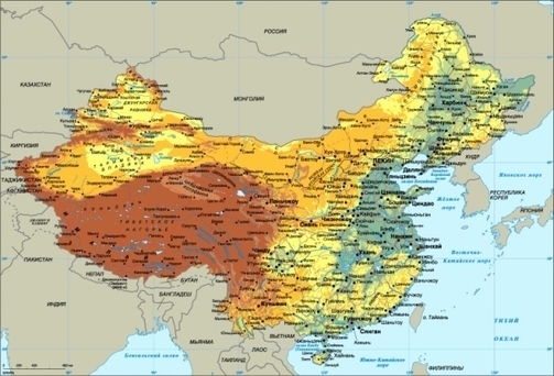 Карта Китайской народной республики 