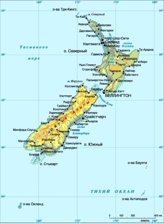 Карта Новой Зеландии 